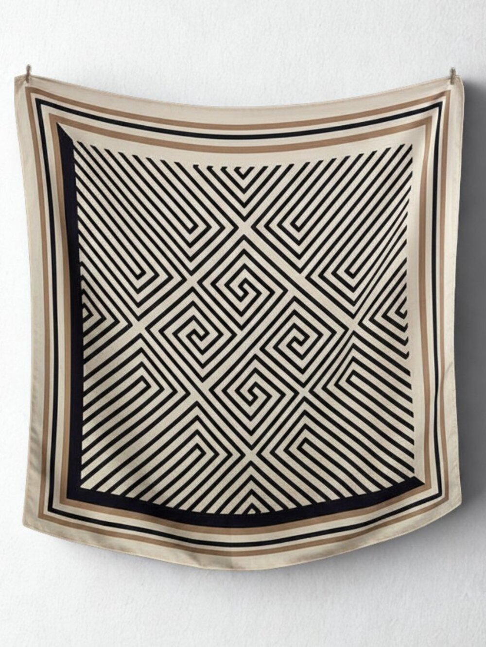 Geometric Labyrinth Square Scarf